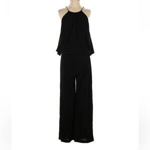 Trina Turk Angie Jumpsuit Gold Chain, Cold Shoulder M, NWT